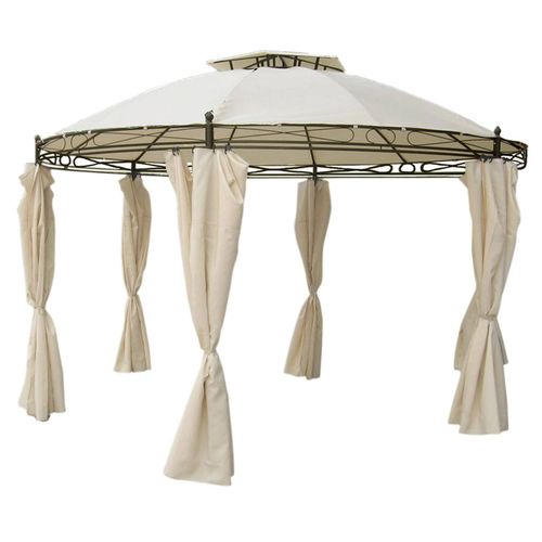 Ersatzdach f�r Pavillon rund 3,5m beige, rot, grau oder taupe wasserabweisend  