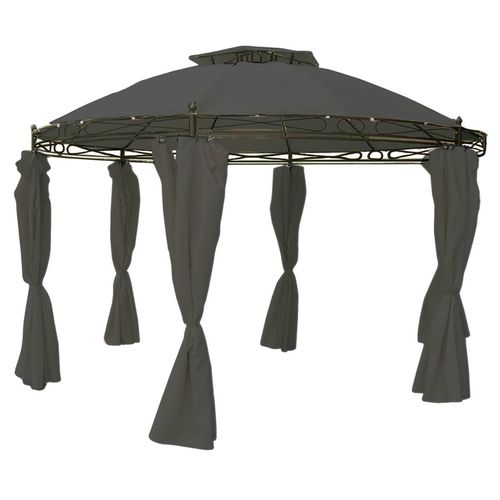 Ersatzdach f�r Pavillon rund 3,5m beige, rot, grau oder taupe wasserabweisend  