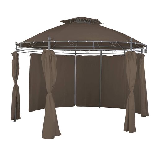 Ersatzdach f�r Pavillon rund 3,5m beige, rot, grau oder taupe wasserabweisend  