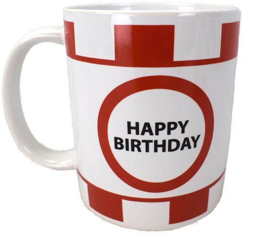 Kaffeetasse Happy Birthday 18 30 40 50 Jahre Geburtstag Tasse rot/wei� Becher  