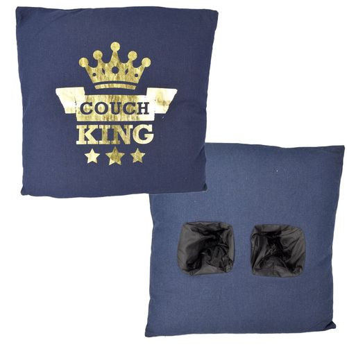 Kissen Sofakissen Couch King 43x43cm mit 2 Utensilienf�chern Ablage
