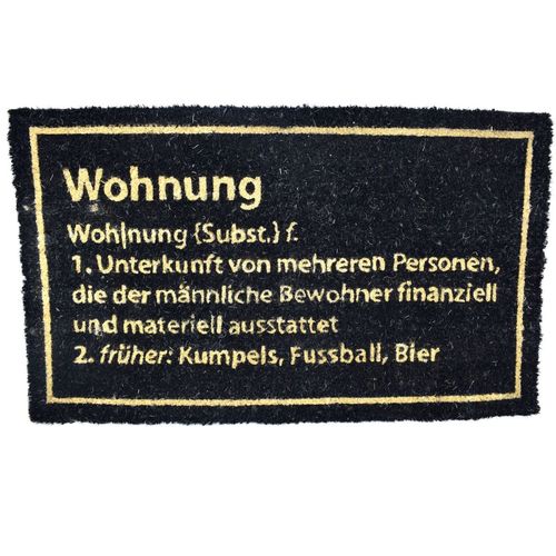 Kokos Fu�matte Schmutzmatte Wohnung 75x45cm Kokosmatte Geschenkidee M�nner Fun