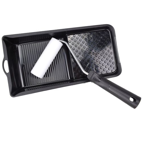 Lackier-Set 3tlg. Streichset Farbroller 11cm Walzen, B�gel und Wanne 