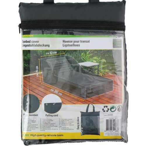 Liegen Abdeckung 202x67x74cm Schutzh�lle Sonnenliege Polyester anthrazit