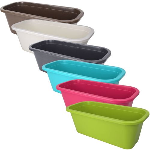 Blumenkasten 40cm in 6 verschiedenen Farben Kunststoff Blumentopf Balkon
