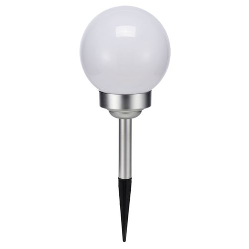 Solarlampe 2 LEDs warm-wei� 15cm Solarleuchte mit Erdspie� Kugelleuchte Solar