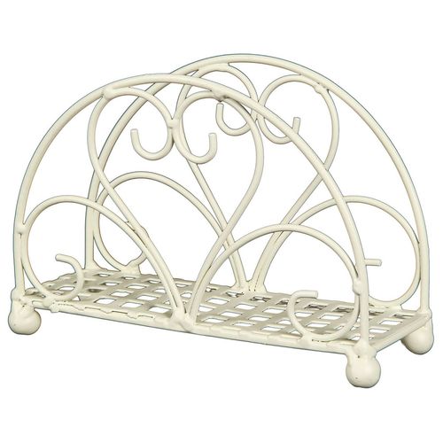 Serviettenhalter aus Eisen in antikwei 15x10x6cm Serviettenbox Serviettenkorb Servietten