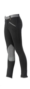 USG Damenreithose Emilia mit Kniebesatz Gr��e 72 schwarz grau mit creora Elastan