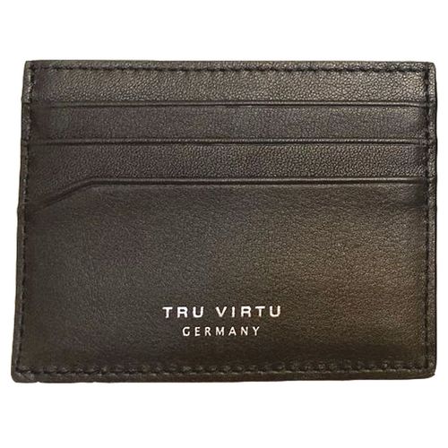 Tru Virtu Wallet Kreditkartenetui Soft Nappa schwarz od. braun mit  RFID Schutz 