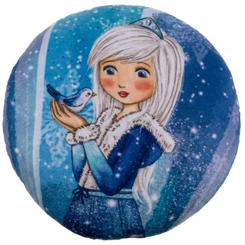 Eisprinzessin Kissen rund 30cm Motiv w�hlbar Kuschelkissen Sitzkissen Dekokissen 