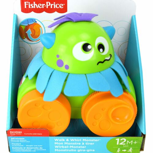 Fisher Price Walk & Whirl Monster Wirbelmonster Rollmonster Nachziehspielzeug
