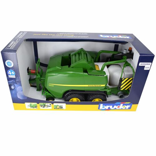 Bruder 02032 Presswickelkombination John Deere Presse Ballenpresse +  2 Ballen