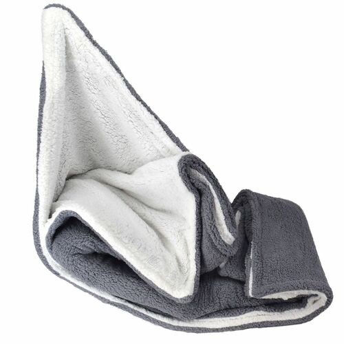 Teddydecke 150x200cm Herzen oder grau/wei� Lammfelloptik Kuscheldecke 