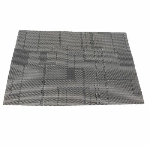 Tischset Platzset Untersetzer Platzdeckchen aus gewebten Vinyl dunkelgrau grau