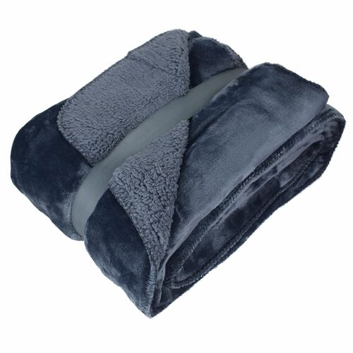 Kuscheldecke 150x200cm mit Flanell und Sherpa Wohndecke Teddydecke in 9 Farben 