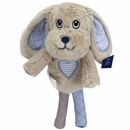 Jipy Kuscheltier Schmusetier Schnuffeltier 33 cm Hund beige - rosa od. hellblau 