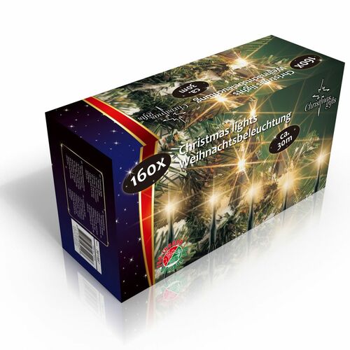 Lichterkette 160er Beleuchtung Weihnachten Party Klar 30m Christbaumbeleuchtung
