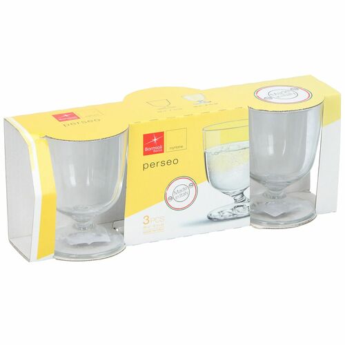 Trinkglas 3er Set 260ml 3 St�ck Stielgl�ser Perseo Trinkglas Glas 8x11cm