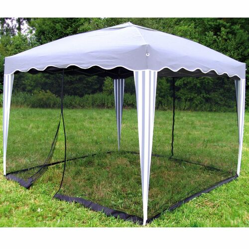 Fliegengitter Seitenteile f�r Pavillon 3 x 3 m Insektenschutz mit Rei�verschlu�