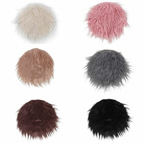 Kunstfell Unterleger Bettvorleger 30cm rund Teppich Matte Zuschnitt Farbwahl