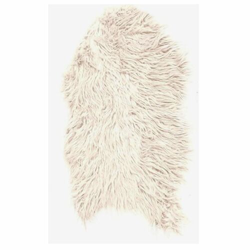 Kunstfell Teppich Unterleger Bettvorleger 90x60cm Matte Zuschnitt Farbwahl 