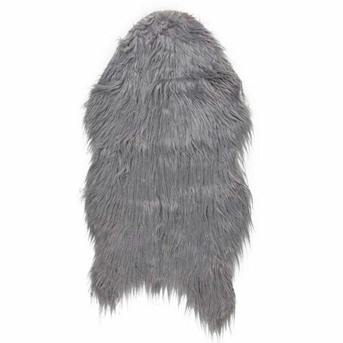 Kunstfell Teppich Unterleger Bettvorleger 90x60cm Matte Zuschnitt Farbwahl 