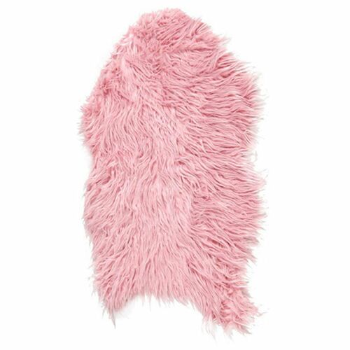 Kunstfell Teppich Unterleger Bettvorleger 90x60cm Matte Zuschnitt Farbwahl 