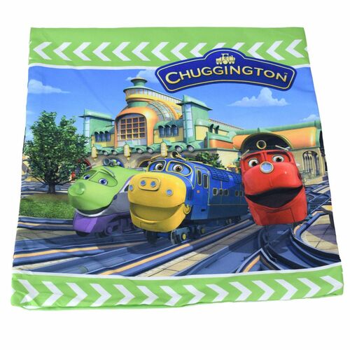 Chuggington Bahnhof Zug Kissenbezug 40x40cm Kissen Kuschelkissenbezug Dekobezug