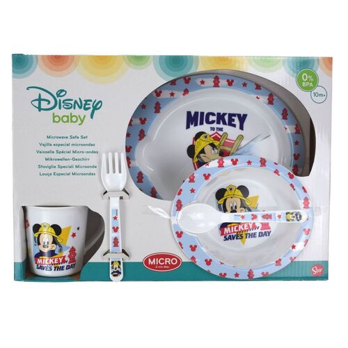 Geschirrset Mickey Mouse Geschenkset Disney Baby 5tlg. Mikrowellengeschirr 