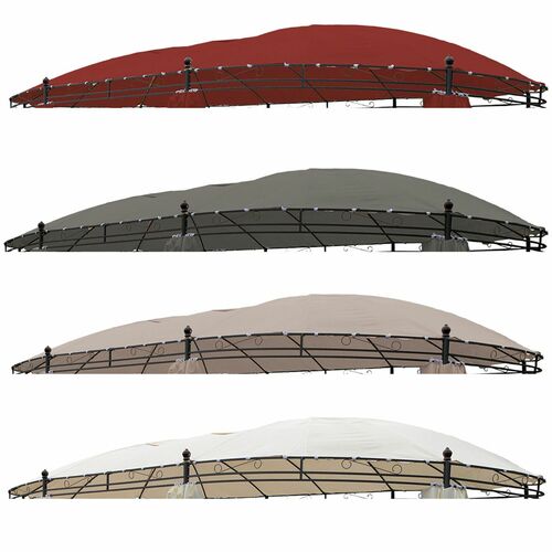 Dachstoff f�r Pavillon oval 5,3x3,5 m Polyester Ersatzdach wasserabweisend Dach