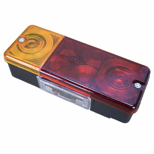 R�cklicht rechteckig 210x83mm 4 Funktionen Heckleuchte mit Kennzeichenleuchte