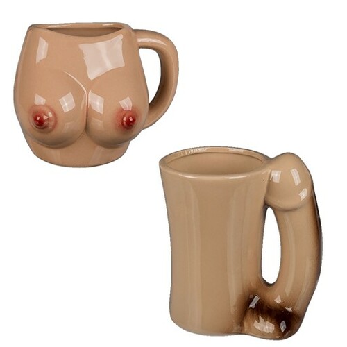 Penis und Br�ste-Tasse Set f�r Brautpaar Geburtstag Junggesellenabschied Gag Fun