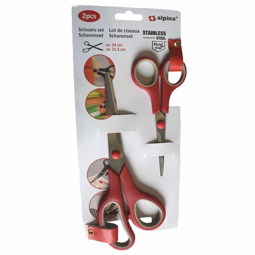 Scherenset 2tlg Multifunktions- Universalscheren Haushalt rot & blau Edelstahl  