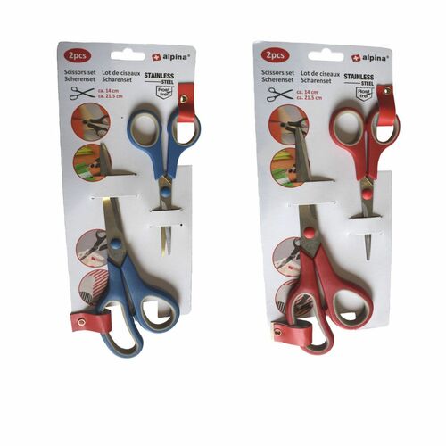 Scherenset 2tlg Multifunktions- Universalscheren Haushalt rot & blau Edelstahl 
