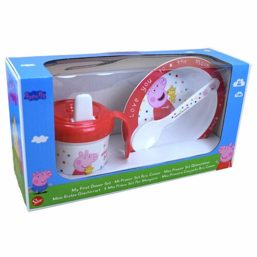 Mein erstes Geschirrset Peppa Pig Wutz 3tlg. Set �bungsbecher Sch�ssel L�ffel