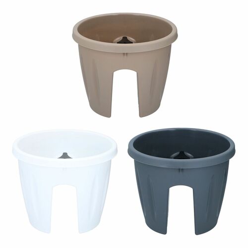 Balkonblumentopf x30cm Farbe w�hlbar f�r Balkongel�nder mit Fixiervorrichtung