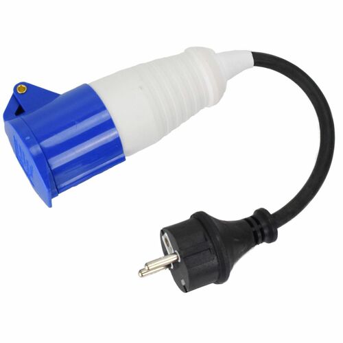 CEE Reisestecker IP44 2P+E 230V 50Hz 16A-6H f�r Camping Caravan Boot Garten 