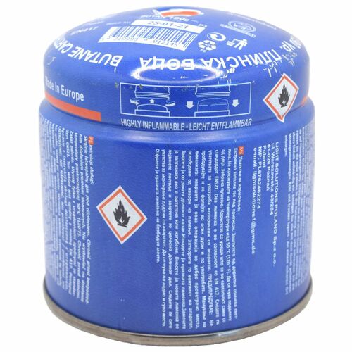 Butangas Stechkartusche 190 g f�r Campingkocher Gaskocher EN417 blau