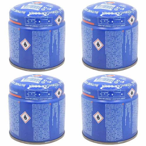 4x Butangas Stechkartusche 190 g f�r Campingkocher Gaskocher EN417 blau