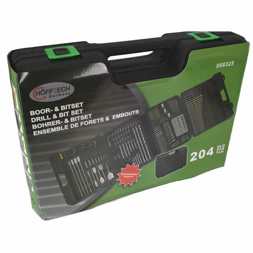 204 Tlg. Bohrer- und Bit Set. Metall-, Stein- und Holzbohrer + verschiedene Bits