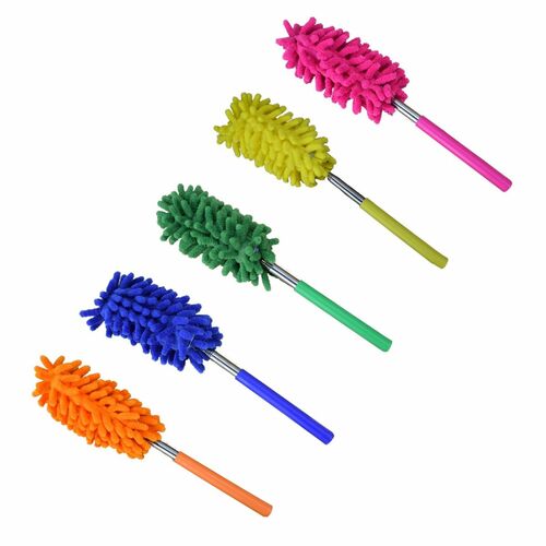 Teleskop Staubwedel in 5 Farben. 26-74 cm mit knickbarem Kopf Armverl�ngerung