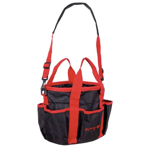 USG Putztasche  25x24 cm mit 6 Seitentaschen schwarz/rot wasserabweisend
