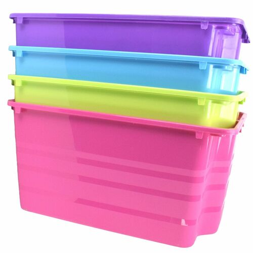 Aufbewahrungsbox 20L 37,5x27,5x19,5cm aus Kunststoff 4 Farben Stapelbox