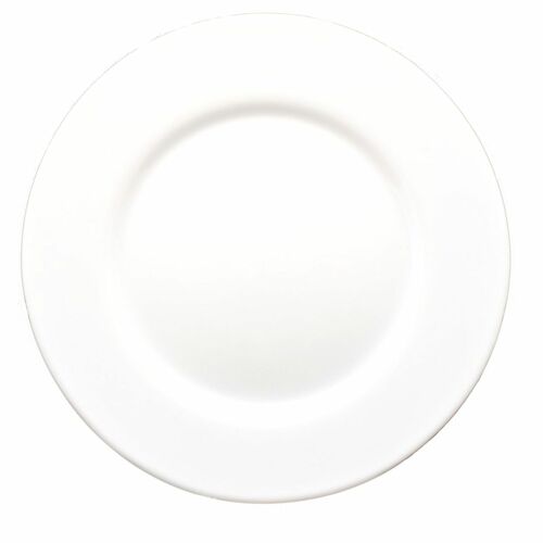 Dessertteller aus wei�em Glas 19 cm Kuchenteller Gastro