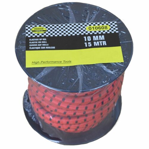 Expander Seil 10mm 15m rot/schwarz Gummiband auf Rolle Gep�cksicherung