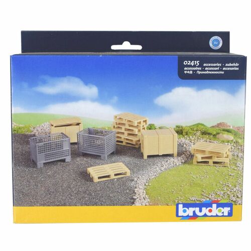 Bruder 02415 Logistik-Zubeh�r Set mit Paletten 1:16