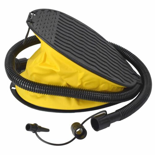 Fussluftpumpe 2L f�r Camping, Luftmatratzen, Schlauchboot, mit 3 Aufs�tzen 