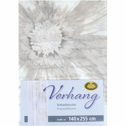 G�ZZE Schlaufenschal Vorhang Blumen in Taupe, Altrosa oder Multicolor 140x255 cm 