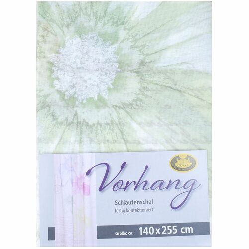 G�ZZE Schlaufenschal Vorhang Blumen in Taupe, Altrosa oder Multicolor 140x255 cm 