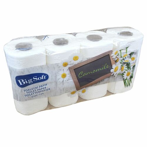 Big Soft Toilettenpapier Kamille Duft 3-lagig 8 Rollen � 150 Blatt 
